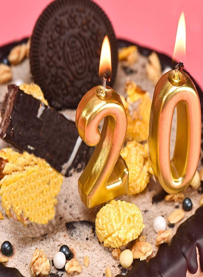 XNOVA Gold Number Candles Numbers 1st One Number 1 Champagne Candle Glitter Happy Birthday Numeral Cake Topper Decoration for Adults/Kids Party Old Birthday Candle 16 18 10 13 14 12 21 31 11 19 - Image 3